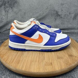 Nike Dunk Low Shoes Youth Size 5Y Blue Orange Basketball Sneakers FN7783-400